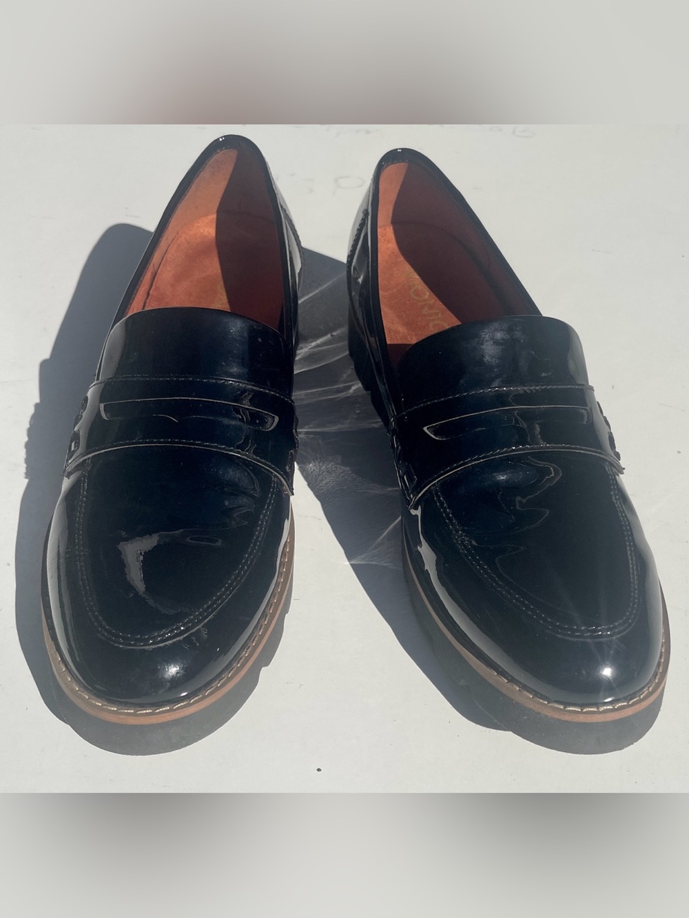 Vionic Classic Black Patent Penny Loafers - Women